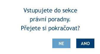 Vstupujete do sekce právní poradna.